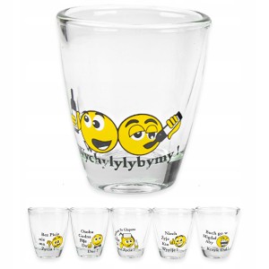 Kieliszki z humorem żółte- 6 szt.